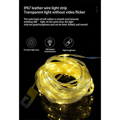 (Colorful light  8m) New Multi-function LED Camping Lantern USB Rechargeable Outdoor Tent Rainbow 1