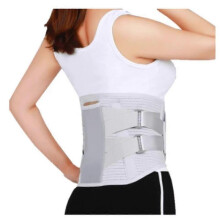 (XL, gray) LUMBARMATETE - ORTHOPEDIC LUMBAR SUPPORT BELT WITH STEEL PLATES AND HEAT THERAPY