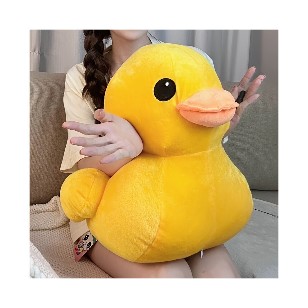 Skesrjtop (70Cm/27.56In) 1Pc Giant Soft Duck Plush Toy | 100Cm Polyester Stuffed Animal, Cute Cuddly Duck Cushion Yellow
