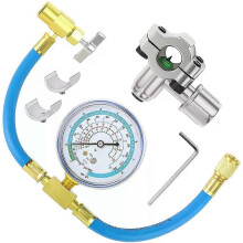 Kältemittel-Ladeschlauch und Manometer & BPV31 Piercing ValveFit für R12 R22 R134A Port