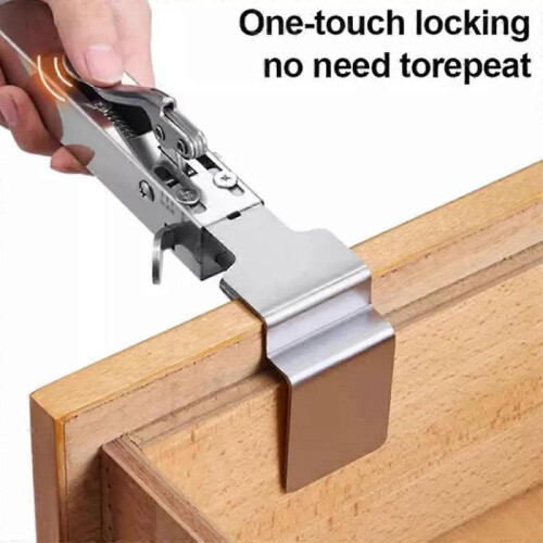 (Small Bow Drawer Clip, 2pcs) Adjustable Drawer Fixing Clamp,Drawer Front Installation Clamps 1
