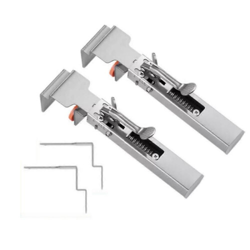 (2x small clips, With 2pcs Large Bow Clip Piece) Adjustable Drawer Fixing Clamp,Drawer Front Installation Clamps