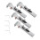 (4x small clips, With 4pcs Large Bow Clip Piece) Adjustable Drawer Fixing Clamp,Drawer Front Installation Clamps 1