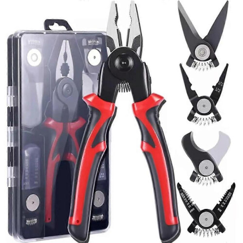 Multifunctional 5-in-1 Interchangeable Head Pliers Tool Set, 5 in 1 All Purpose