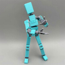 (Lake Blue) Multi-jointed Movable Robot 3d Printed Mannequin Toyslucky 13 Dummy Action