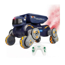 (1pc remote control, orange Robot dog) Multifunctional Stunt Mechanical Dog Car Toy, 6WD Gesture Sensing Remote Control