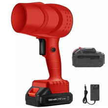 (EU Plug, red) Cordless Leaf Blower,Compressed Duster 21v Air Blower Cleaning 180000rpm