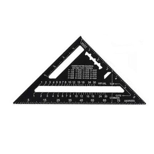 (12 inch, black) Innovative Rafter Square Tool, Rafter Square Tool, 7 Inch Multifunctional Rafter UK specifications