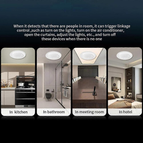(Zigbee) Tuya Embedded  ZigBee3.0/Wifi 24G MmWave Radar Human Presence Motion Sensor  Light Switch Luminosity Detection 2