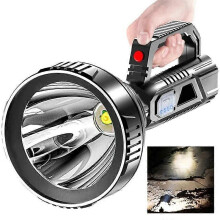 Tehokas LED-taskulamppu vedenpitävä kalastuksen lyhty taskulamppu USB-ladattava tehokas kohdevalaisin