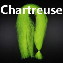 (Chartreuse) Bimoo Kinky Soft Synthetische Fliegen Binden Streamer Faser Köder Fisch Blei Kopf Jig Binden