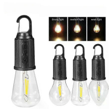 Tragbares Campinglicht, 600 mAh, LED-Campinglampe mit Haken, tragbare Beleuchtung, Laterne, Typ C, Aufladen,