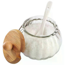 Glas Zucker Container Salz Jar Gewürz Flaschen Gläser mit Löffel und Deckel Box