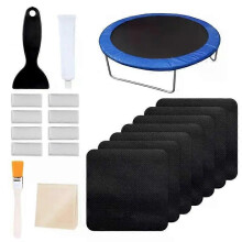 19-teiliges Trampolin-Patch-Reparaturset, quadratisch, zum Aufkleben, Reparatur von Rissen oder Löchern