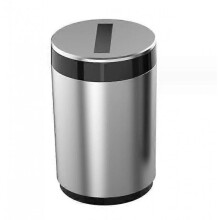 (Silver) Smart Car Garbage Cans with Lid Smell Proof, Small Car Ashtray with Slide Lids