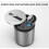 (Silver) Smart Car Garbage Cans with Lid Smell Proof, Small Car Ashtray with Slide Lids 2