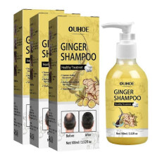 3 Bottle Ginger Anti Hair Loss Hair Shampoo Professional Repair Damage Hair, Hair Growth DENSE,ANTI ITCHING,OIL CONTROL