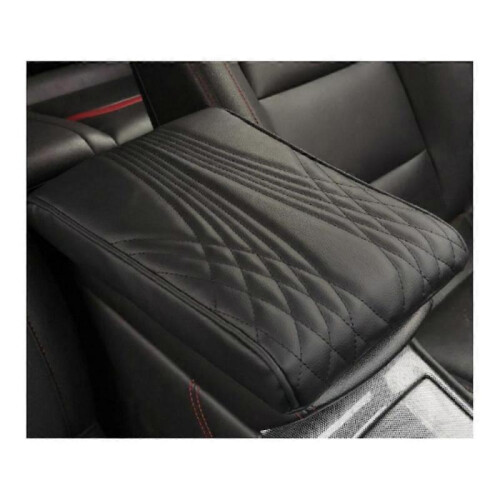 (Angel pattern, Black) Optimismk Sponge Car Armrest Box Pad Universal Style, Memory Cotton Car Armrest