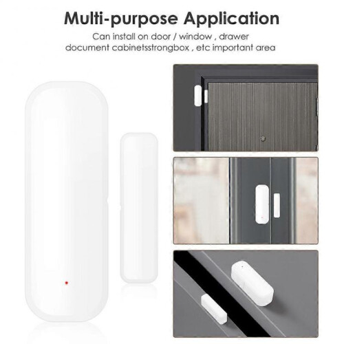 2x Door/ Window Tuya WiFi Sensor Connection Smart Mini Door Sensor Security Work with Smart Life APP 1