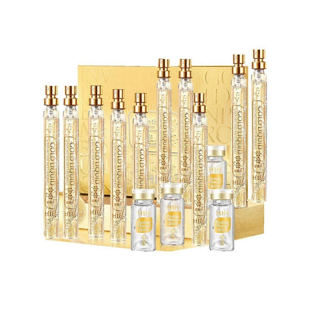 14x Gold Face Serum Active Collagen Silk Thread Facial Essence Anti-wrinkle Moisturizing Hyaluronic Serum for Face Skin Care