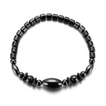 (As show, One size) 3Pcs Anti-edema Obsidian Magnetic Anklet, Lymphatic Drainage Magnetic Obsidian Ankletstyle 3