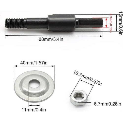 (As show, One size) Drill Conversion Connecting Rod, 8.3mm Diamond Shape Non-Slip Drill Bit Adapter, Drill Converter, Hand Drill Variable Grinder Conversion Connecting Ro 2