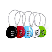 (As show, One size) 5 Pcs Security Padlocks, 3 Digit Security Cable Combination Padlock, Code Padlock, Luggage Padlock, for Suitcase, Travel Bag, Locker or Backpack