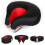 (As show, One size) Comfortable Ergonomic Shockproof Mountain Bike Saddle Red 1