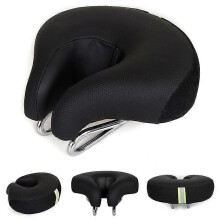 (As show, One size) Comfortable Ergonomic Shockproof Mountain Bike Saddle black
