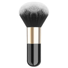 (As show, One size) Professional Makeup Brush, Single Handle Large Round Soft Head for Powder Foundation BB Cream, Brush Cosmetics Makeup Tool, Black&Gold
