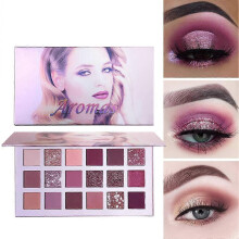 (As show, One size) Nude eyeshadow palette 18 colors Matte Shimmer Glitter Multi-Reflective Shades Ultra Pigmented Foundation Makeup Eye Shadow