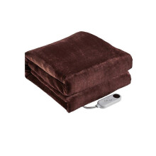 (As show, One size) Usb Heated Shawl Electric Winter Warm Plush Heating Blanket For Car Office Home brown