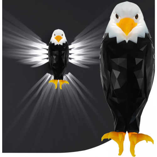 Bald Eagle Wall Light,Night Light with Remote Control, Magnetic Wall Mounted Eagle Lamp for Bedroom, Living Room Removable Charging Eagle Light 1