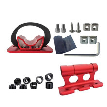 (11cmx3.8cmx5.8cm, Red and Red) Bikes Block Fork Mount Rear Wheel Rack Mount Bracket Roof Rack Bicycle Mount Black and Red