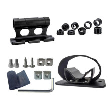 (11cmx3.8cmx5.8cm, Black and Black) Bikes Block Fork Mount Rear Wheel Rack Mount Bracket Roof Rack Bicycle Mount Black and Red