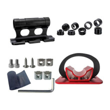 (11cmx3.8cmx5.8cm, Black and Red) Bikes Block Fork Mount Rear Wheel Rack Mount Bracket Roof Rack Bicycle Mount Black and Red