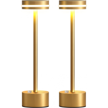 Kabellose Tischlampe 2er Set, Akkubetriebene LED Schreibtischlampe Tragbare Tischleuchten 3-stufige Helligkeit Touch-Steuerung, Beleuchtung