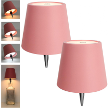 2er-Pack kabellose Weinflaschenlampe, Touch-Control-Lampe, RGB/3-Farben-Nachtlicht, wiederaufladbare LED-Flaschenlampe, kabellos