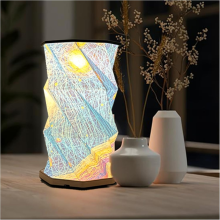 Klappbare tragbare Lampe, Reispapier-Laternenlampe, faltbare Tischlampe, Reiselampe, kabellos wiederaufladbar, dimmbar, gemütliche warme Bel