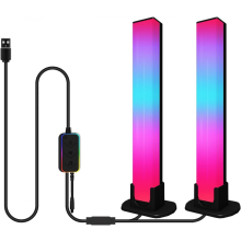 RGB-Umgebungs-LED-Hintergrundbeleuchtung – APP-/Fernbedienung, intelligente Lichtleisten für die Schreibtischatmosphäre, 44 voreingestellte