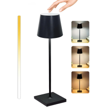 2 Stück wiederaufladbare Lampen mit 3 Farbmodi, kabellose Metalllampen mit Touch-Dimmung, kabellose Lampe IP54 wasserdicht, wiederaufladbare
