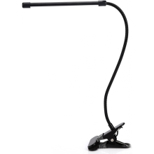 Schreibtischlampe mit Klemme, zum Anklemmen, LED-Beleuchtung, flexibler Metallschlauch, augenschonende Tischlampe für Schlafzimmer und Nacht