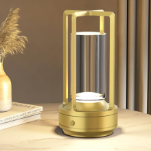 Wiederaufladbare kabellose Tischlampe für das Wohnzimmer, kleine batteriebetriebene Lampen mit 3000 mAh, 3 Farbmodi dimmbar, LED-Kristall-Sc