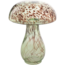 Glasvase in Pilzform, Ornament – groß, 21 cm x 16 cm x 16 cm – charmantes Design – erdige Farben – dekorative Vase für Zuhause, Wohnzimm