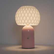 Petite lampe de table à piles, 3 températures de couleur, rechargeable, commande tactile, lampe de bureau à intensité variable, veilleuse LE