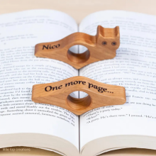 Lot de 2 supports de page de livre, jolis supports de page en bois pour la lecture, accessoires de livre créatifs et exquis faits à la main,