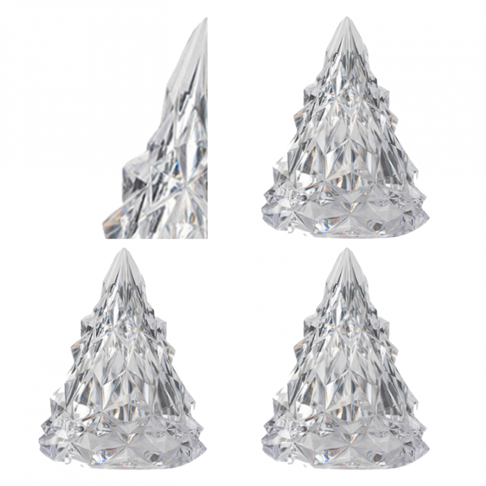 Lot de 4 guirlandes lumineuses pour sapin de Noël, décorations d'intérieur et d'extérieur, en cristal diamant, pour restaurant