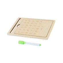 Wooden Letters Practicing Board Russian with Pen for Preschool Toddlers Kids