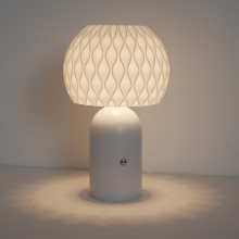 Kleine tafellamp op batterijen, 3 kleurtemperaturen, oplaadbaar, aanraakbediening, dimbare bureaulamp, draadloos LED-nachtlampje voor thuis,