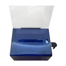 (155mmx109mmx96mm, Dark Blue) Acrylic Donation Box Comment Box Suggestion Case for Desk Reception Business Green